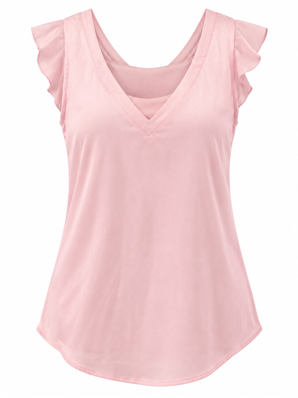 RW&CO. Pink V-Neck Sleeveless Tank Top Size Small